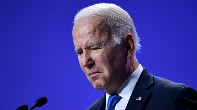 Approval ratings for US President Joe Biden have slipped. Picture: AFP