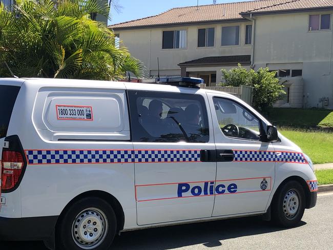 A crime scene has been established after a 12-year-old girl was found dead at a home in Coomera. Picture: Jeremy Pierce