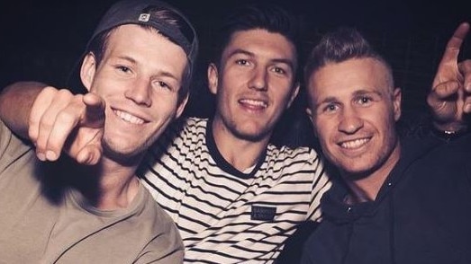 Three mates having fun at Orange Whip in 2018. Picture: Instagram