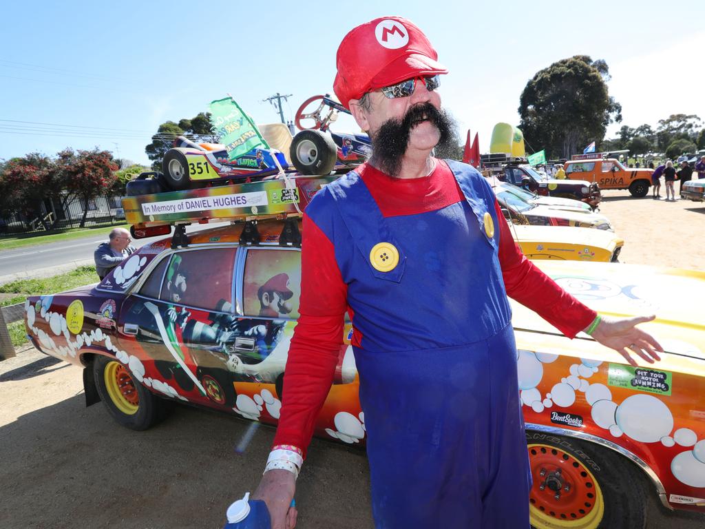 Mario aka Marcus Hughes who competes in the event in memory of his son Daniel who died of cancer Picture: Mark Wilson