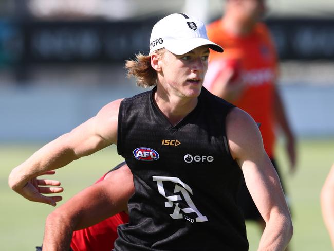 15.1.2020.Port Adelaide AFL open training session at Alberton Oval. Miles Bergman. PIC TAIT SCHMAAL.