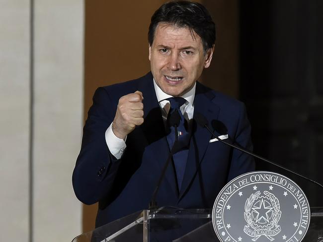 Italian Premier Giuseppe Conte feels that we must learn to adapt to the virus. Picture: AP