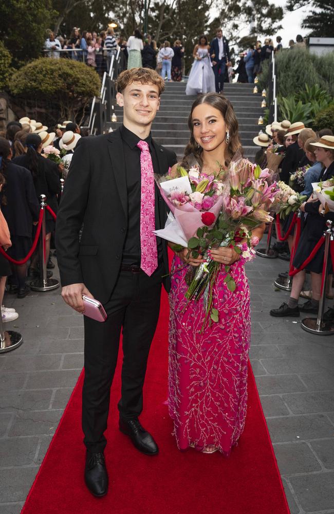 Nikita Wilson and Max Lomas arrive at The Glennie School formal at Picnic Point, Thursday, September 12, 2024. Picture: Kevin Farmer