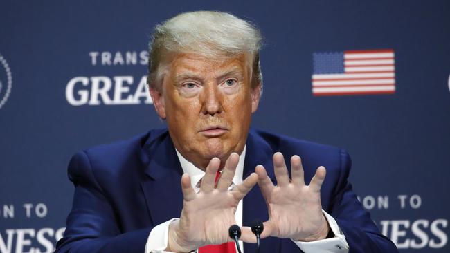 President Donald Trump at the Gateway Church in Dallas on Friday. Picture: AP