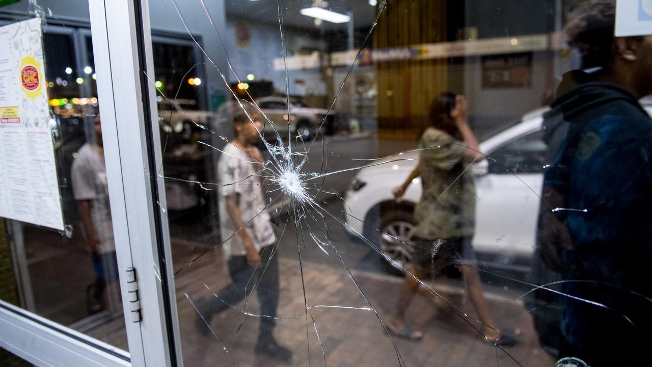 Youths take to the streets of Alice Springs at night and the businesses are suffering. Picture: Mark Brake