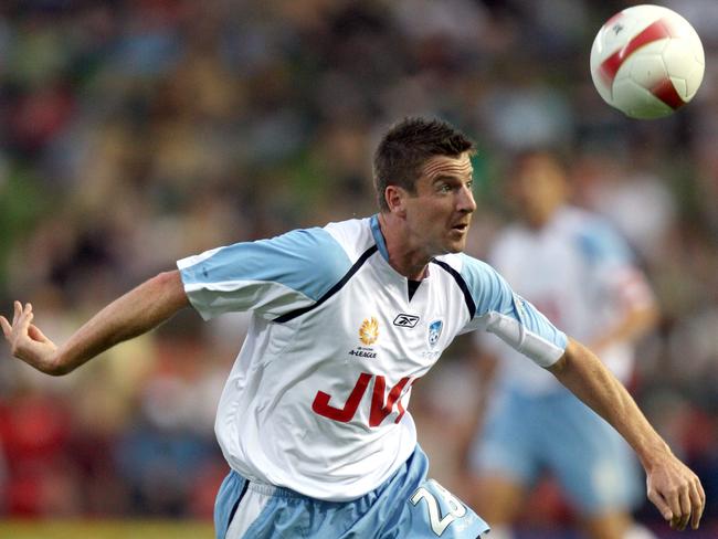 Michael Bridges keeps his eyes on the prize during his playing days with Sydney FC.