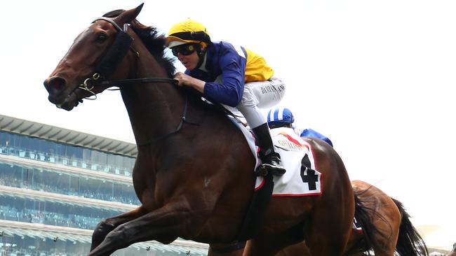 Aristia showed her staying talent with a strong win in the Wakeful Stakes. Picture: Getty Images