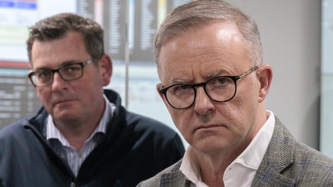 Labor mates like Prime Minister Anthony Albanese and Premier Dan Andrews exchange favours, which is why we should consider staying in their tent. Picture: David Geraghty