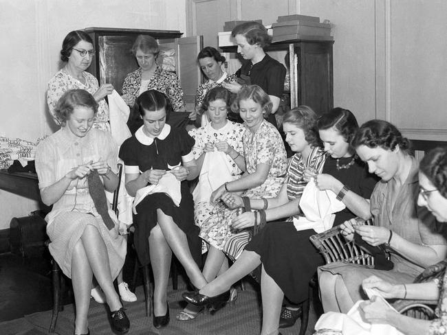 Knitting circles for the war effort produced everything from socks and balaclavas to camouflage netting for soldiers overseas.