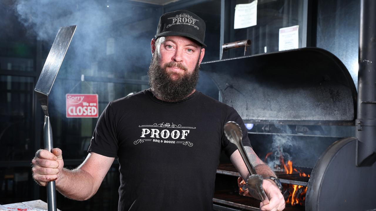 Ryan Lane owner of Proof BBQ and Booze at Windsor and Woolloongabba, upset about the latest COVID-19 lockdown and says "In hospitality consistency is key, why not in government?.", Windsor. Photographer: Liam Kidston.