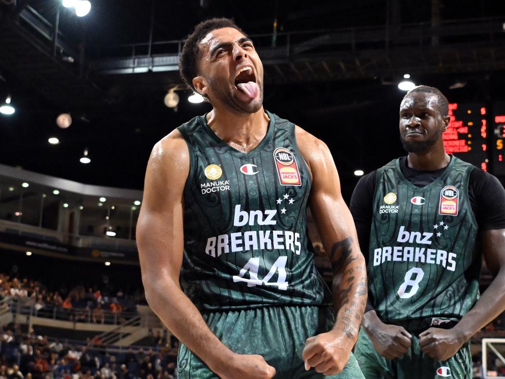 Anthony Lamb fires up. Picture: Kai Schwoerer/Getty Images