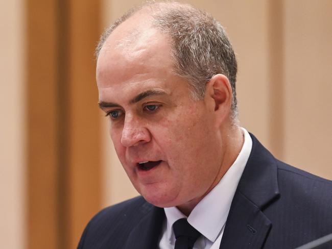 CANBERRA, AUSTRALIA, NewsWire Photos. FEBRUARY 23, 2024: Managing Director of ABC, David Anderson appears before a Public Hearing of The Communications Legislation Amendment (Prominence and Anti-siphoning) Bill at Parliament House in Canberra. Picture: NCA NewsWire / Martin Ollman
