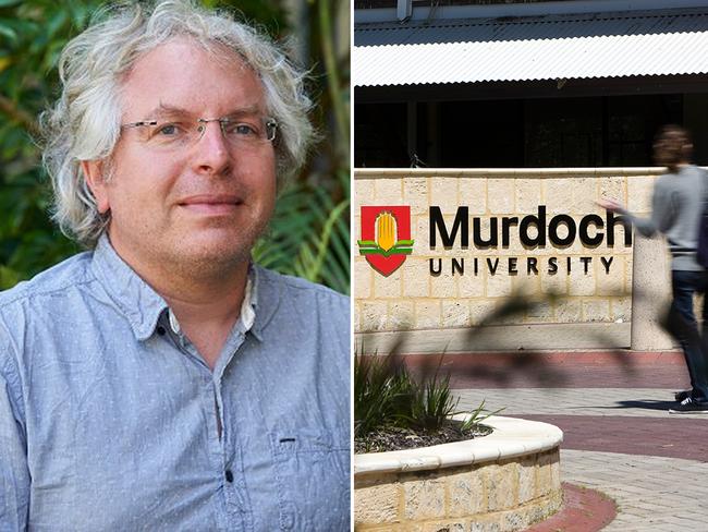 Associate professor Gerd Schroeder-Turk has been sued by Murdoch University over his appearance on the ABC's Four Corners program. Pictures: Supplied, File