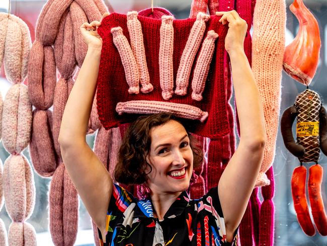 Sausage queen Chrissy Flanagan. Picture: Monique Harmer.