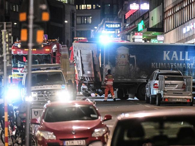 The truck used in the attack. Picture: AFP