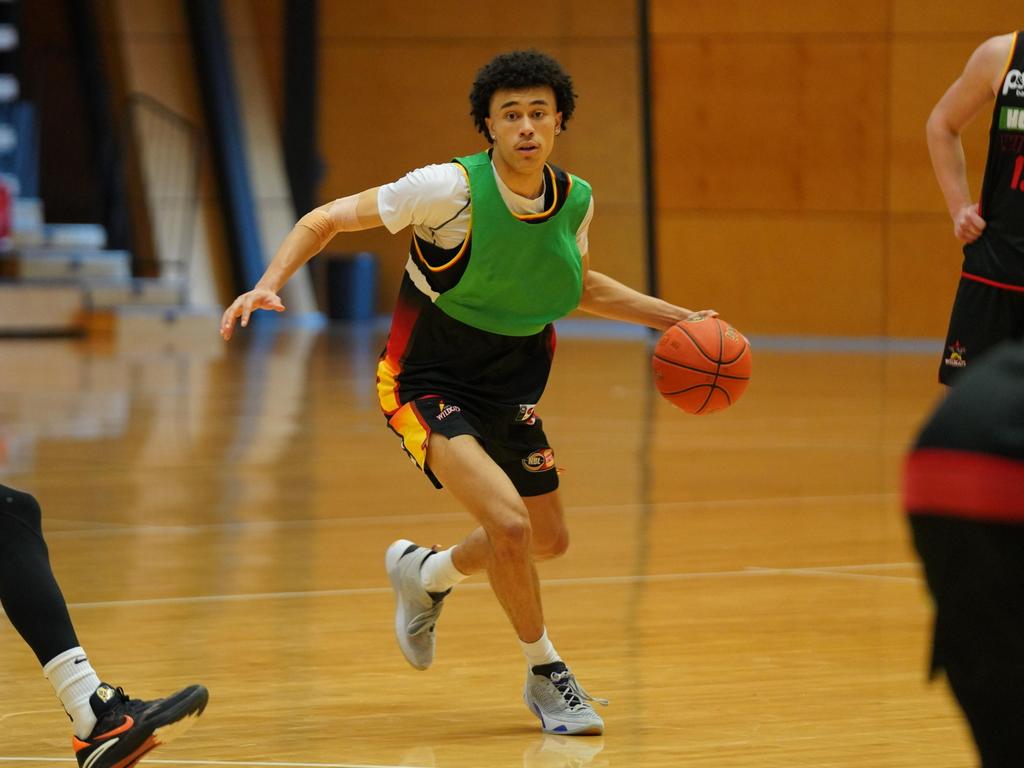 Teenage French sensation Nolan Traore training with the Perth Wildcats.