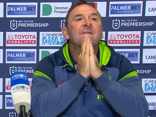 Ricky Stuart was cranky in his press conference.