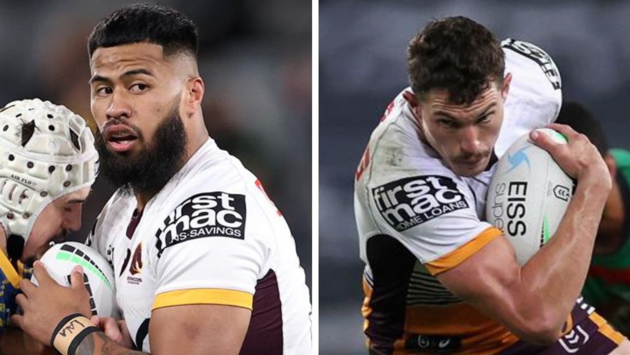 Broncos stars Payne Haas and Corey Oates.