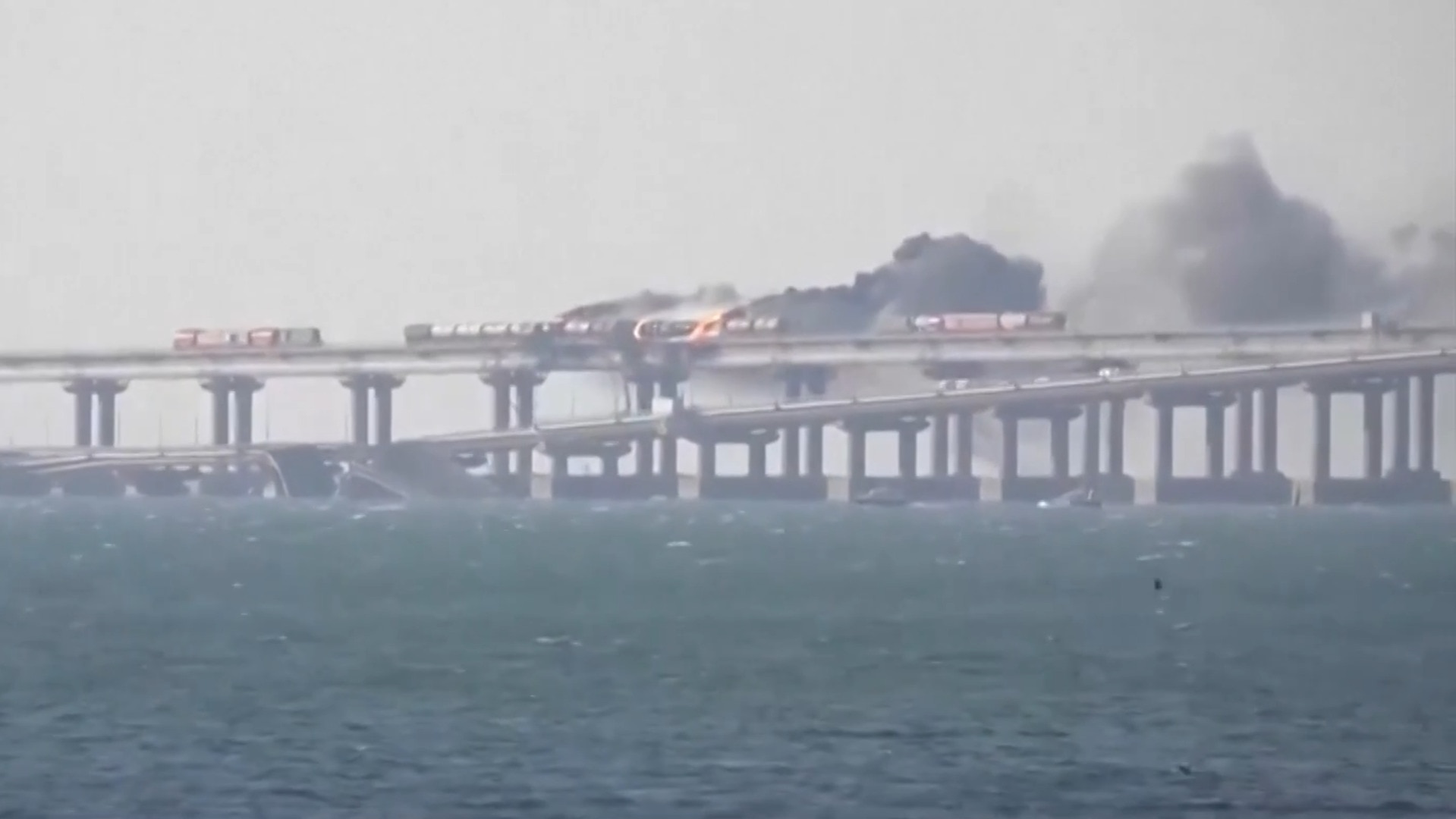 Ukraine targets Russia’s bridge to Crimea with underwater explosives