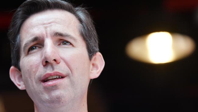 Federal Education Minister Simon Birmingham says the government won’t give “blank cheques” to the State Government. Picture: David Mariuz