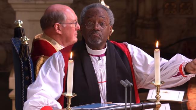 To many, Bishop Michael Curry stole the show. Picture: BBC