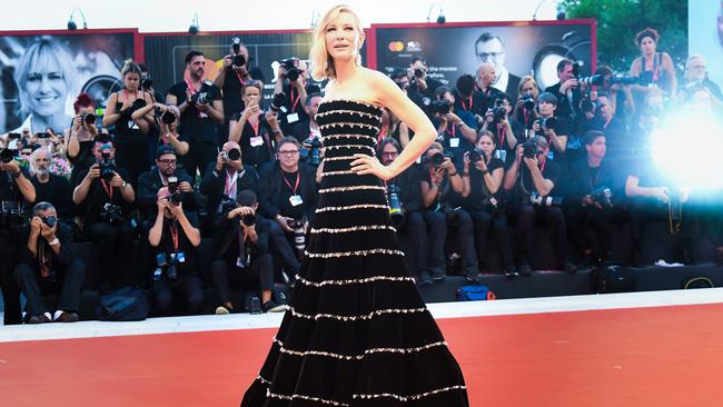 Cate Blanchett on the red carpet in Venice last year. Picture: AFP