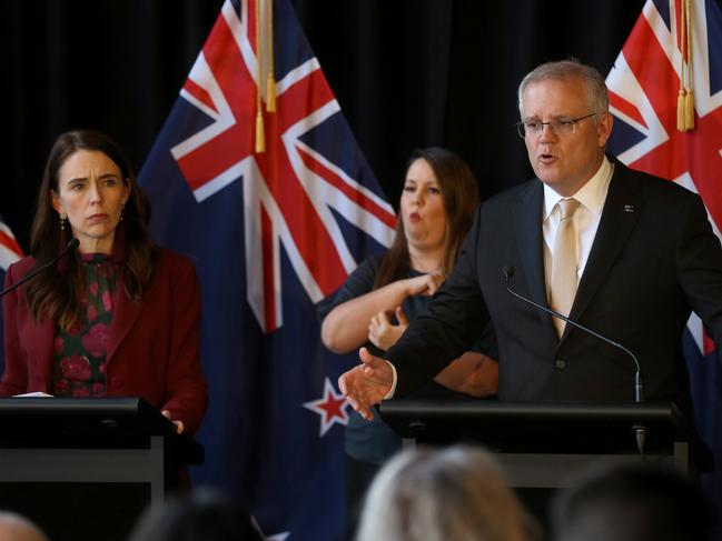 Jacinda Ardern and Scott Morrison have butted heads over Australia’s controversial deportation policy. Picture: NCA Newswire / Calum Robertson