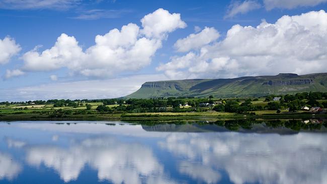 Sligo Bay and Ben Bulben in County Sligo, Ireland.