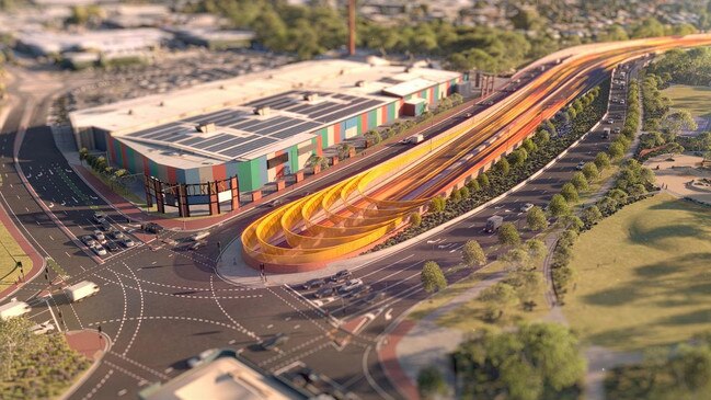 An elevated roadway near Brickworks Marketplace has been removed from the Torrens to Darlington designs.