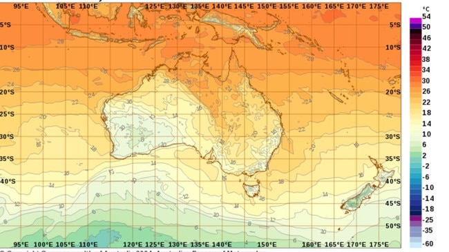 Almost all of Australia is set to experience an unusually hot winter. (BOM)