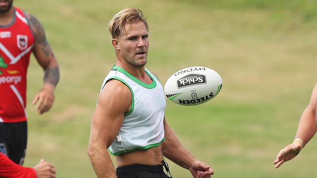 Jack de Belin during a St George Dragons training at WIN Stadium, Wollongong. Picture: Brett Costello