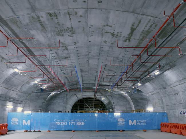 The dig for Sydney’s new Metro at Martin Place station. Station costs have risen by almost half a billion dollars. Picture: NCA NewsWire / Dylan Coker