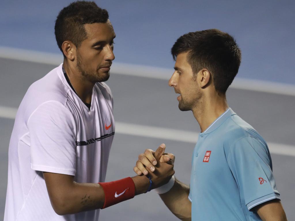 Kyrgios and Djokovic have met twice before — both won by the Aussie. Picture: LatinContent/Getty Images