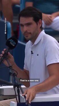 Tennis star confronts un-bee-lievably rude fan