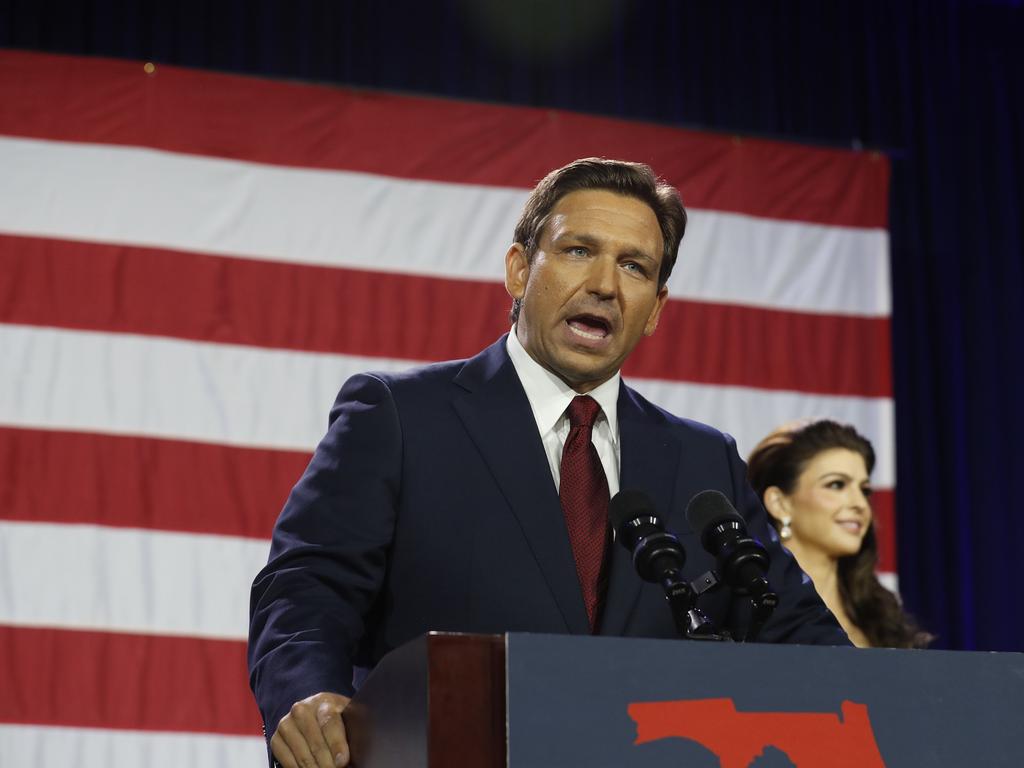 Florida Governor Ron DeSantis, considered Donald Trump’s toughest opponent, has not yet announced his candidacy. Picture: AFP