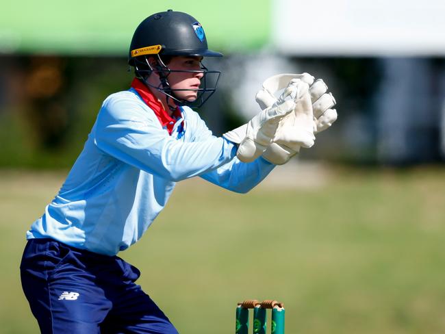 Alex Lee-Young starred with both bat and gloves on day one for NSW Metro. (Photo by Dylan Burns Photography)