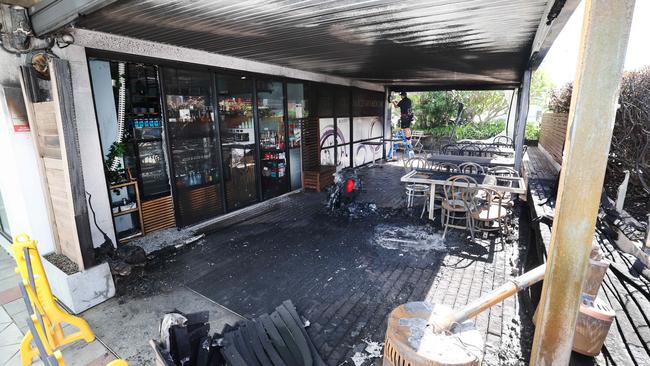 The Black Lamb cafe at Southport has been torched in a suspected arson attack. Picture Glenn Hampson