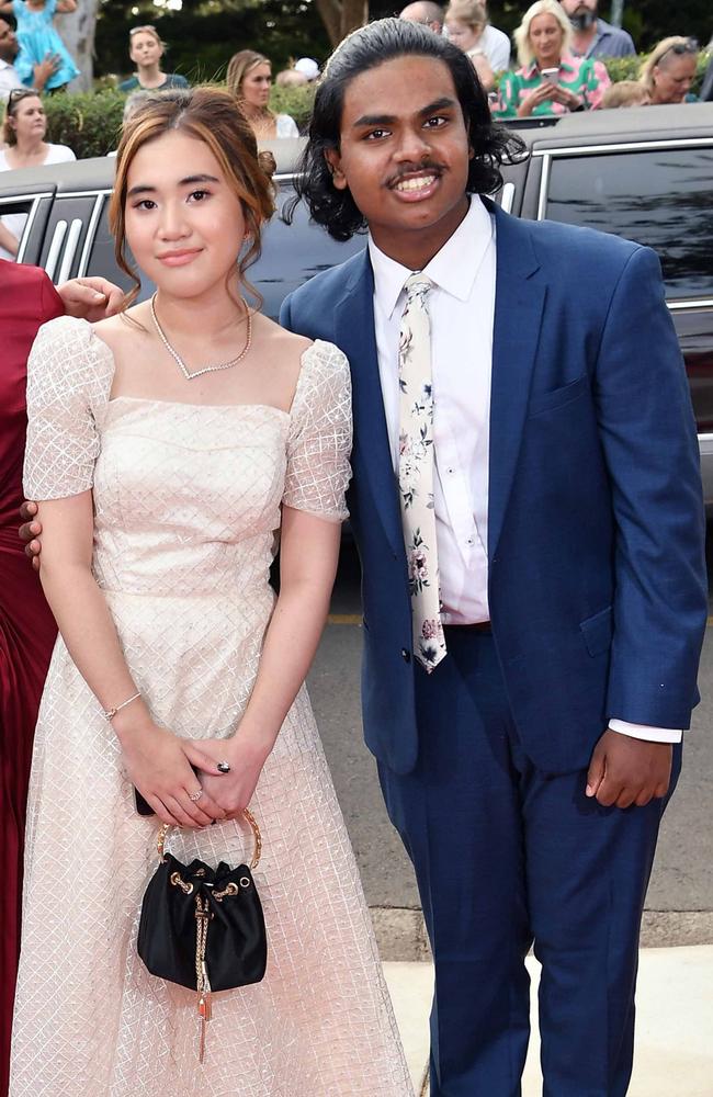 Lydia Tan and Liviru Wanniarachchi at Centenary Heights State High School formal. Picture: Patrick Woods.