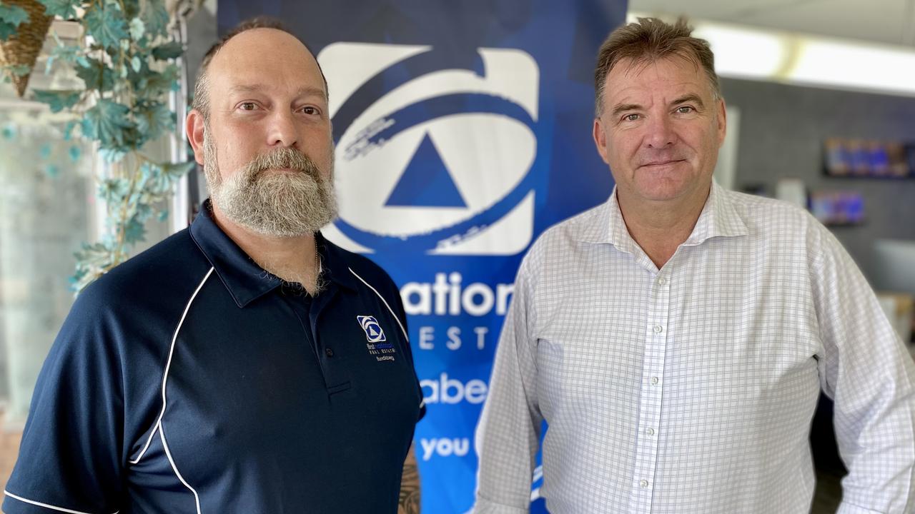 Burnett MP Stephen Bennett (right) and Principal of First National Real Estate Bundaberg Justin Mayberry (right) have called out the state government's handling of the ongoing housing crisis.