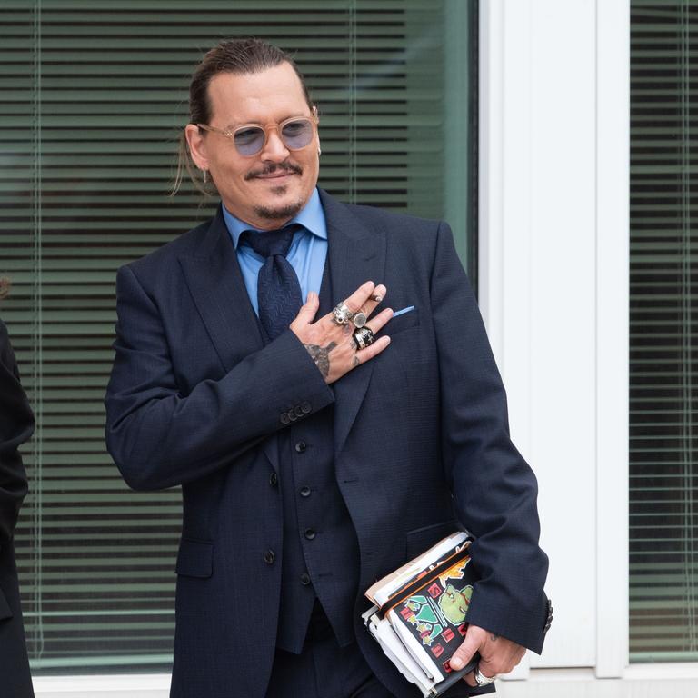 Johnny Depp outside court.(Photo by Cliff Owen/Consolidated News Pictures/Getty Images)
