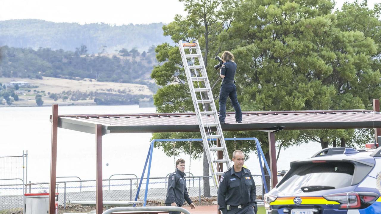 Suspicious death on Montrose Foreshore. Picture: Caroline Tan