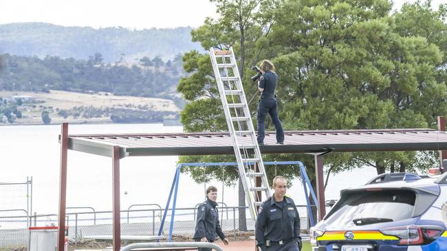 Suspicious death on Montrose Foreshore. Picture: Caroline Tan