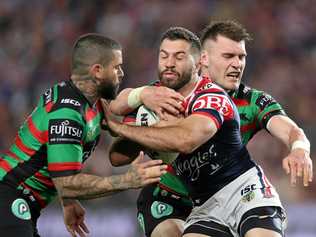 Roosters James Tedesco during the NRL Preliminary Final match between the Sydney Roosters and South Sydney Rabbitohs at Allianz Stadium. Picture: Brett Costello