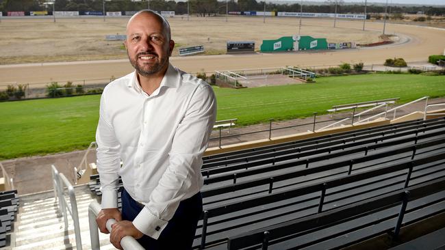 New Harness Racing SA Chairman George Fiacchi at Globe Derby Park. Picture: Naomi Jellicoe