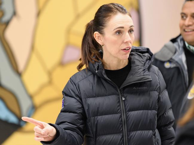 CHRISTCHURCH, NEW ZEALAND - JUNE 01: Prime Minister Jacinda Ardern reacts following a press conference at Christchurch Airport on June 01, 2021 in Christchurch, New Zealand. Heavy rain across the Canterbury region has caused rivers to surge, with a state of emergency declared across the region with thousands of homes at risk of flooding. (Photo by Kai Schwoerer/Getty Images)