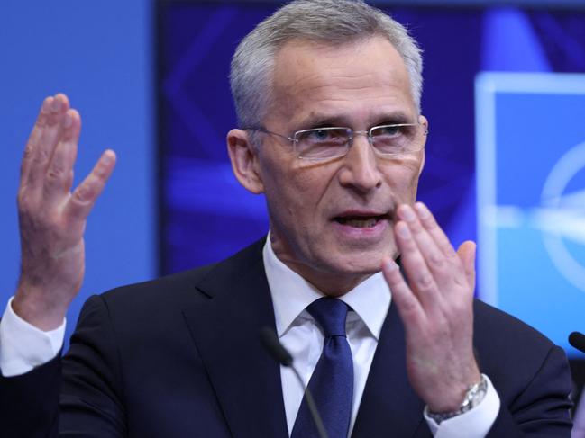 NATO Secretary General Jens Stoltenberg says use of chemical weapons would widen the conflict in Ukraine. Picture: AFP