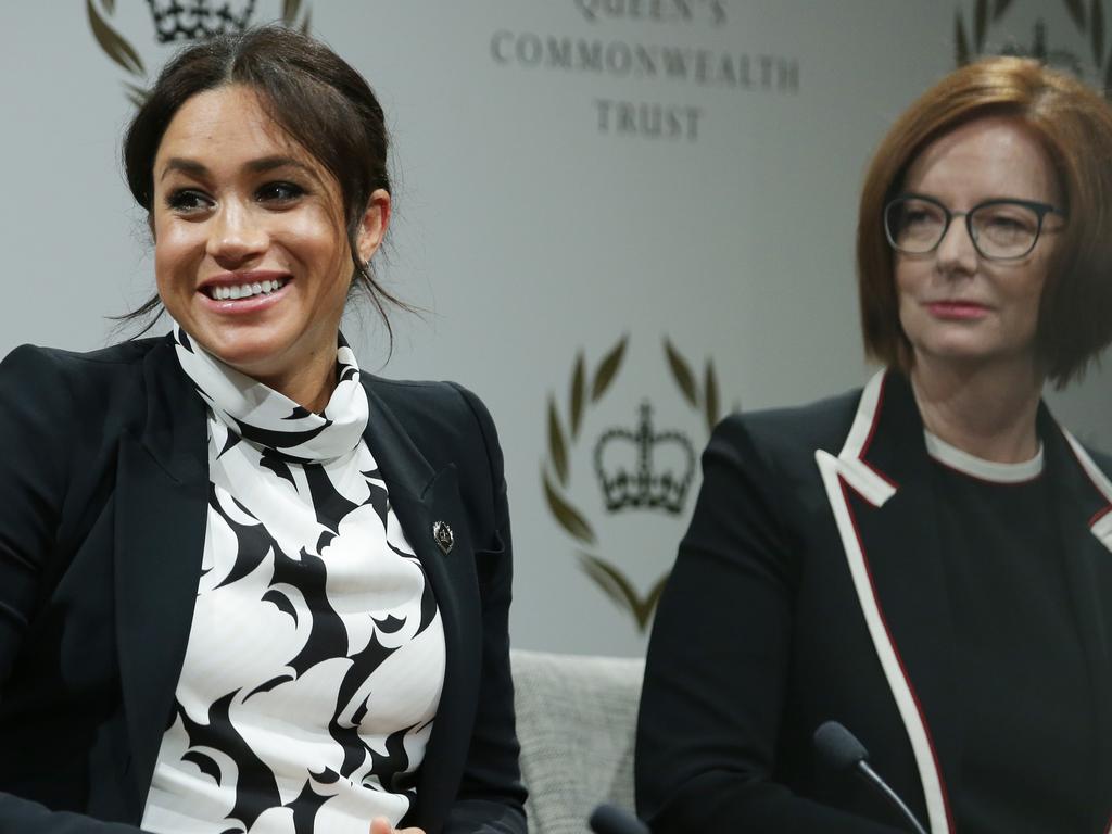 Meghan Markle and Julia Gillard enjoyed a robust discussion on the issues impacting women around the world.