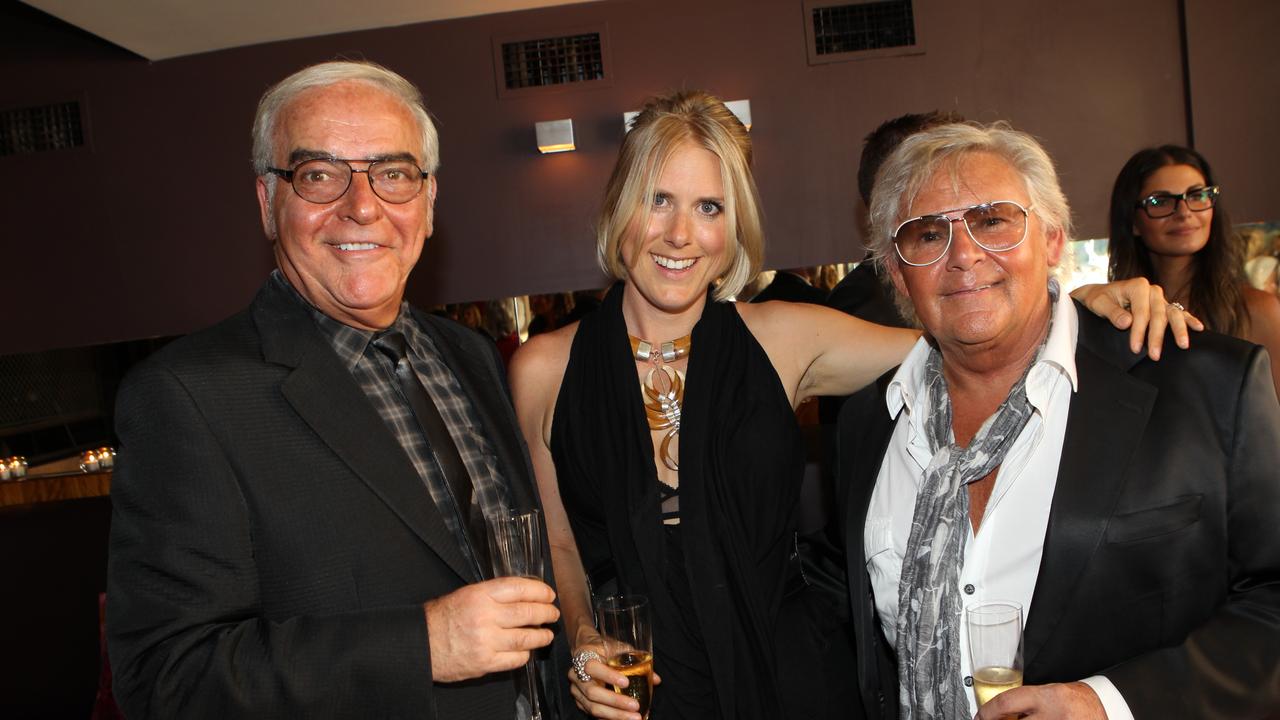 George and Harry with Kit Willow at a David Jones new season dinner for its Australian fashion designers at Otto in Woolloomooloo.