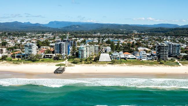 Developer-builder Mosaic has acquired a premier beachfront site at Palm Beach as it expands its Gold Coast pipeline. Picture: Supplied