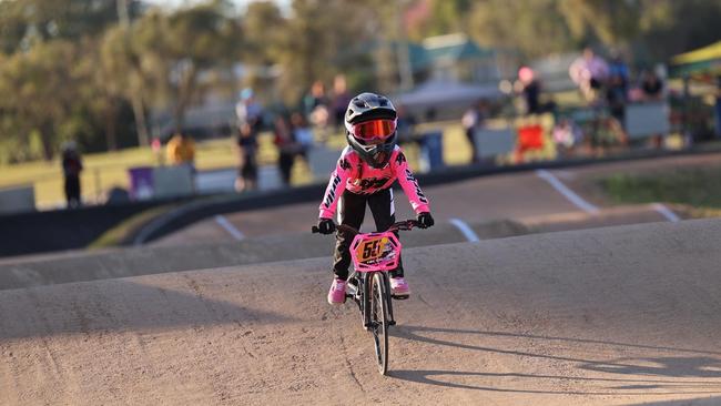 Karen-Rose in action on the track.